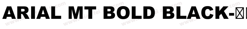 ARIAL MT BOLD BLACK字体转换